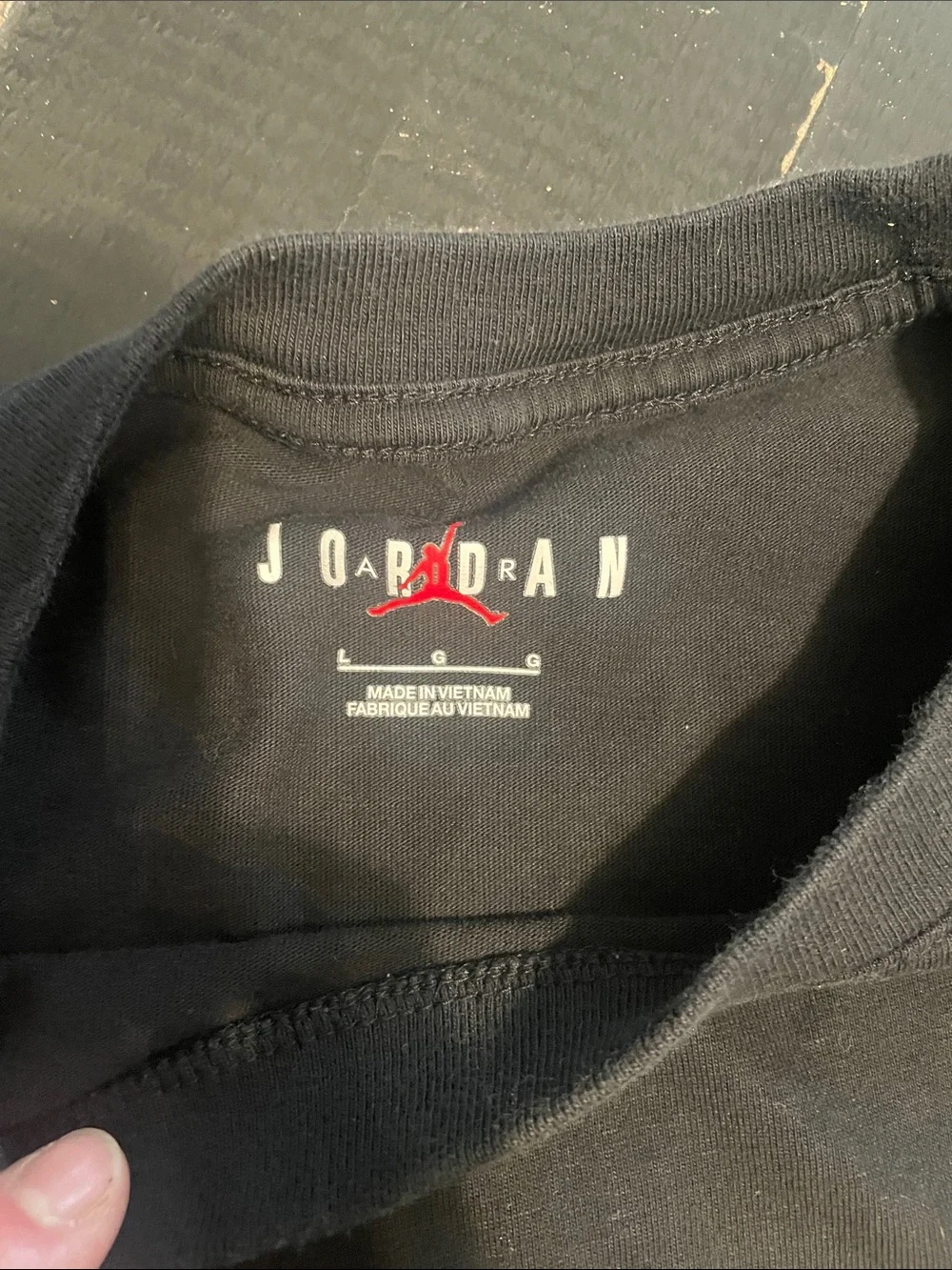 Jordan Black Tee with Camo Jumpman